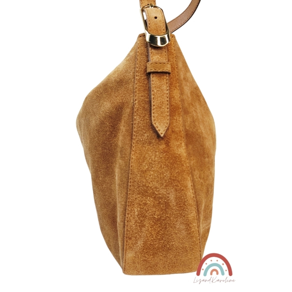 New! J. Crew Berkeley Shoulder Bag in Suede Blonde Espresso - Picture 9 of 16